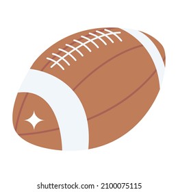 American ball, rugby icon of isometric style 

