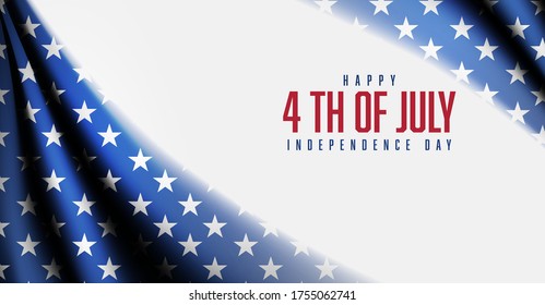 american balloons flag decor 4th of July celebration Independence day sale promotion banner vector shopping online
