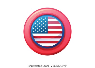 American banner flag vector design national flag