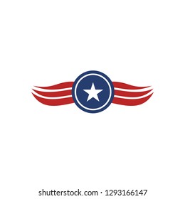 American banner and ribbon design