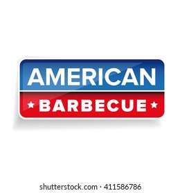 American Barbecue sign vector