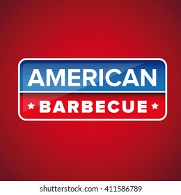 American Barbecue sign vector