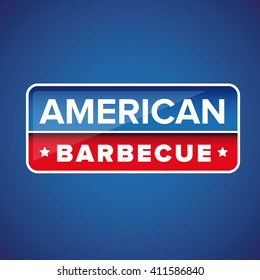 American Barbecue sign vector