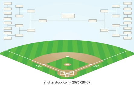 American baseball bracket scheme. vector illustration