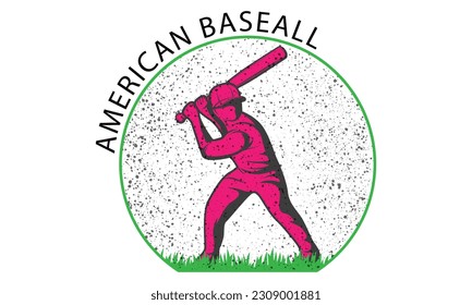 American Baseball t-shirt design vector