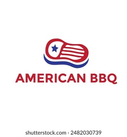 Ilustración vectorial simple americana de la barbacoa