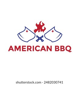 american bbq simple vector illustration