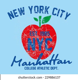 American big apple graphic design vector art