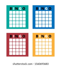 American bingo tickets for party. Brights festive templates with various backgrounds. Vector lottery cards. Ready for print