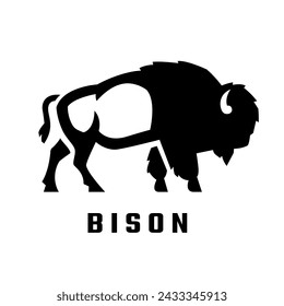 American bison logo. Vector illustration.