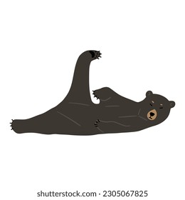 American Black Bear Single cute 19, Vektorgrafik