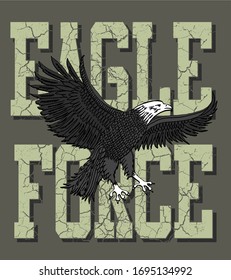 American Black Eagle Grafikdesign Vektorillustration