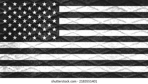 Bandera negra estadounidense color gris blanco transparente