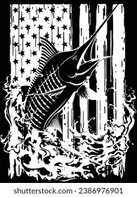 American black marlin Scalable designs, Graphics and Words already in path form cannot be changed
The design is ready for printing
Designs can be sold in the form of goods