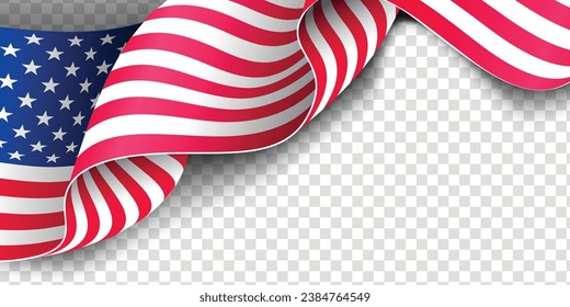 American blank-waving flag design for labor day, and Memorial Day. Vector illustration.