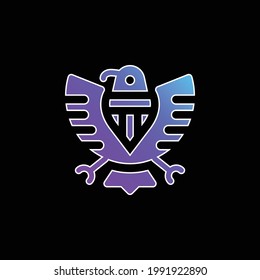 Blaues Farbverlauf-Vektorsymbol