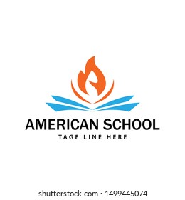 american book school logo design