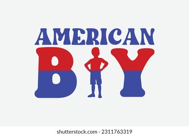 american boy retro t shirt design