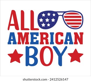 American Boy T-shirt, 4th Of July T-shirt, All American Mom svg,Independence day, American Girl, Happy 4th Of Julysvg, America shirt, Usa Flag, All American T-shirt, Cut File for Cricut