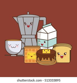 american breakfast cartoon