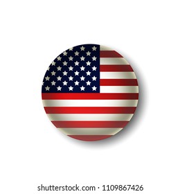 American brooch design. Vector Eps10. God Bless America.
