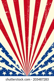 American brushed sunbeams A vintage american poster with a texture