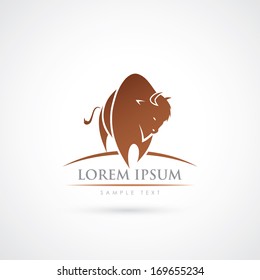 American buffalo symbol - vector illustration