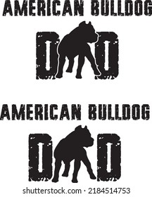 American Bulldog Dad Vector File