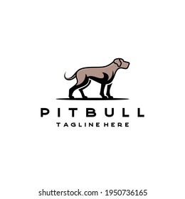 American Bulldog  Pitbull Logo Design Vector Illustration