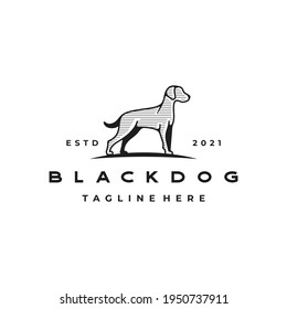 American Bulldog, Pitbull Logo Design Vector Illustration