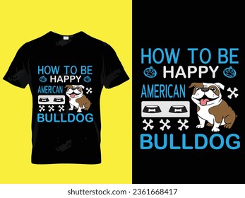 American bulldog t shirt design 