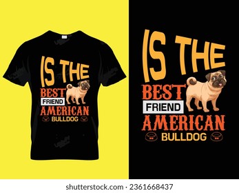 American bulldog t shirt design 