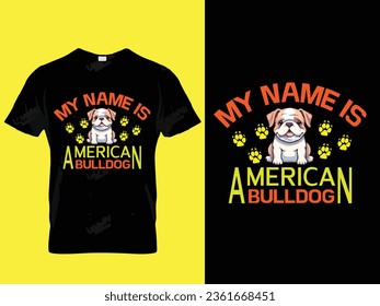 American bulldog t shirt design 