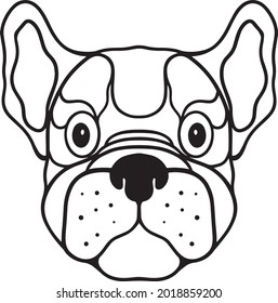 american bulldog with vector style