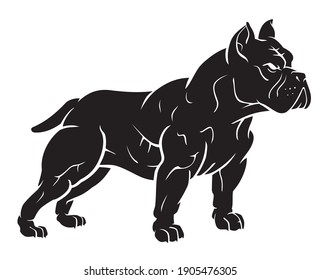 American Bully, Dog Breed Silhouette