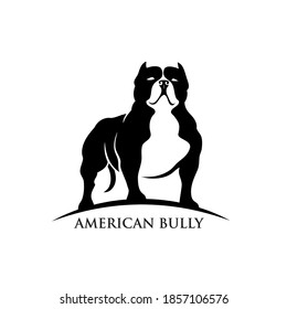 American Bully dog isolated vector illustration