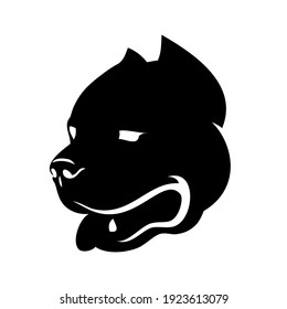 American Bully dog isolated vector illustration
