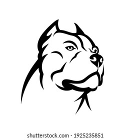 American Bully dog isolated vector illustration svg