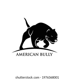 American Bully dog isolated vector illustration