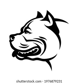 American Bully dog - isolated vector illustration