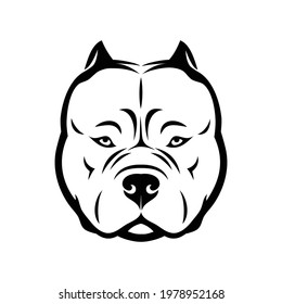 American Bully dog - isolated vector illustration
