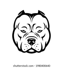 American Bully dog - isolated vector illustration svg