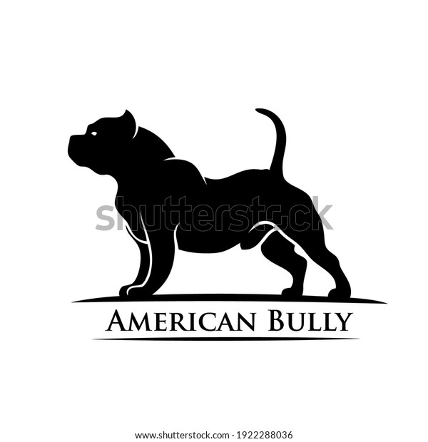 American Bully Dog Isolated Vector Illustration Stock Vector (Royalty