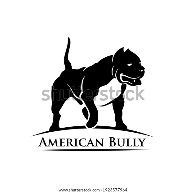 American Bully Dog Isolated Vector Illustration Stock Vector (Royalty ...