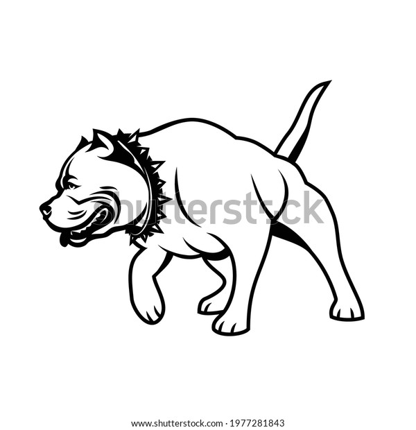 American Bully Dog Isolated Vector Illustration Stock Vector (Royalty ...