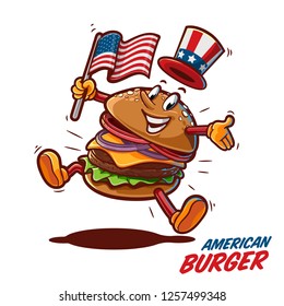 american burger mascot