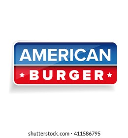 American burger vector sign