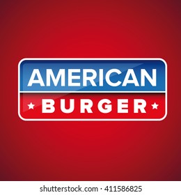 American burger vector sign