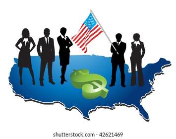 American business people