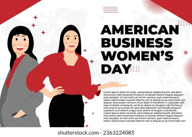 American Business Women's Day – September 22, 2023, Color changeable, Illustrator Eps File, Suitable for use in print or social media. Get it now at shutterstock.